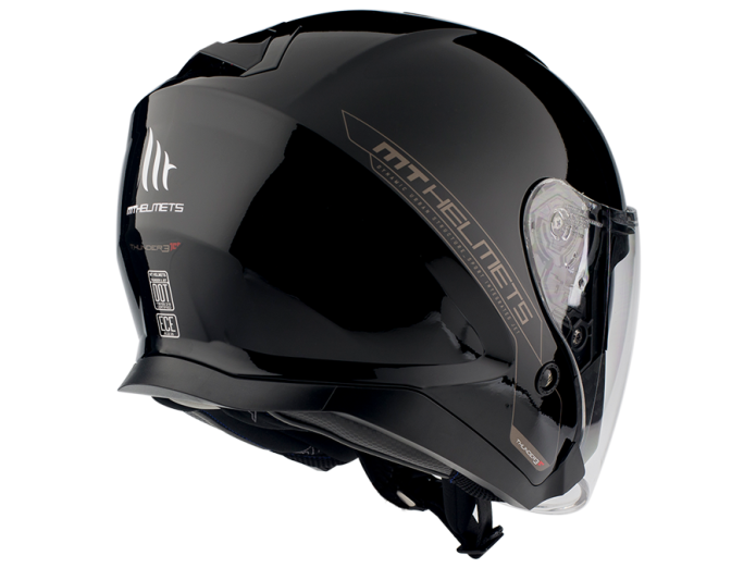 Helm MT Jet Thunder 3 SV Glanz Schwarz (XS - L)